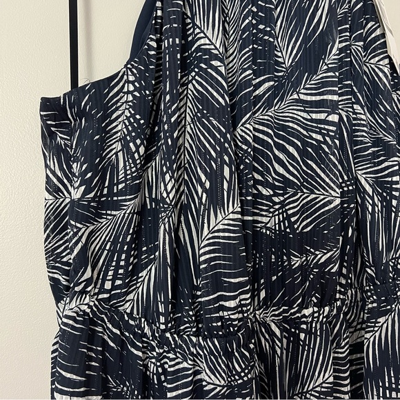 NWT Michael Kors Palm Print Halter Neck Dress - Picture 6 of 13